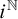 i Superscript double struck upper N
