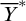 upper Y overbar Superscript asterisk