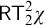 sans serif upper R upper T 2 squared chi