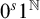 0 Superscript s Baseline 1 Superscript double struck upper N