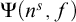 normal upper Psi left parenthesis n Superscript s Baseline comma f right parenthesis