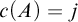 c left parenthesis upper A right parenthesis equals j