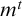 m Superscript t