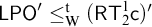 sans serif upper L upper P upper O prime less than or equals Subscript normal upper W Superscript normal t Baseline left parenthesis sans serif upper R upper T 2 Superscript 1 Baseline sans serif c right parenthesis prime