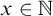 x element of double struck upper N