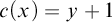 c left parenthesis x right parenthesis equals y plus 1
