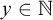 y element of double struck upper N