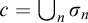 c equals union Underscript n Endscripts sigma Subscript n