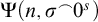 normal upper Psi left parenthesis n comma sigma Superscript⌢Baseline 0 Superscript s Baseline right parenthesis