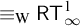 identical to Subscript normal upper W Baseline sans serif upper R upper T Subscript infinity Superscript 1