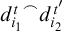 d Subscript i 1 Superscript t Baseline Superscript⌢Baseline d Subscript i 2 Superscript t prime