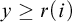 y greater than or equals r left parenthesis i right parenthesis