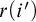 r left parenthesis i Superscript prime Baseline right parenthesis