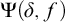 normal upper Psi left parenthesis delta comma f right parenthesis