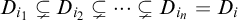 upper D Subscript i 1 Baseline subset of or not equals upper D Subscript i 2 Baseline subset of or not equals midline horizontal ellipsis subset of or not equals upper D Subscript i Sub Subscript n Baseline equals upper D Subscript i
