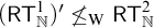 left parenthesis sans serif upper R upper T Subscript double struck upper N Superscript 1 Baseline right parenthesis prime neither less than nor equals Subscript normal upper W Baseline sans serif upper R upper T Subscript double struck upper N Superscript 2