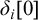 delta Subscript i Baseline left bracket 0 right bracket