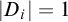 StartAbsoluteValue upper D Subscript i Baseline EndAbsoluteValue equals 1