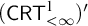 left parenthesis sans serif upper C upper R upper T Subscript less than infinity Superscript 1 Baseline right parenthesis prime