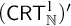 left parenthesis sans serif upper C upper R upper T Subscript double struck upper N Superscript 1 Baseline right parenthesis prime