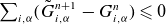 sigma summation Underscript i comma alpha Endscripts left parenthesis upper G overtilde Subscript i comma alpha Superscript n plus 1 Baseline minus upper G Subscript i comma alpha Superscript n Baseline right parenthesis less than or slanted equals 0