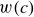 w left parenthesis c right parenthesis