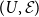 left parenthesis upper U comma script upper E right parenthesis
