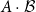upper A dot script upper B