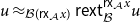 u almost equals Subscript script upper B left parenthesis sans serif r sans serif x Sub Subscript script upper A Subscript x right parenthesis Baseline sans serif r sans serif e sans serif x sans serif t Subscript script upper B Superscript sans serif r sans serif x Super Subscript script upper A Superscript x Baseline u
