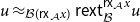 u almost equals Subscript script upper B left parenthesis sans serif r sans serif x Sub Subscript script upper A Subscript x right parenthesis Baseline sans serif r sans serif e sans serif x sans serif t Subscript script upper B Superscript sans serif r sans serif x Super Subscript script upper A Superscript x Baseline u