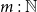 m colon double struck upper N