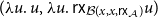 left parenthesis lamda u period u comma lamda u period sans serif r sans serif x Subscript script upper B left parenthesis x comma x comma sans serif r sans serif x Sub Subscript script upper A Subscript right parenthesis Baseline u right parenthesis