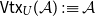 sans serif upper V sans serif t sans serif x Subscript upper U Baseline left parenthesis script upper A right parenthesis colon identical to script upper A