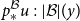 p Subscript asterisk Superscript script upper B Baseline u colon StartAbsoluteValue script upper B EndAbsoluteValue left parenthesis y right parenthesis