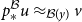 p Subscript asterisk Superscript script upper B Baseline u almost equals Subscript script upper B left parenthesis y right parenthesis Baseline v