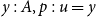 y colon upper A comma p colon u equals y