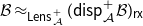 script upper B almost equals Subscript sans serif upper L sans serif e sans serif n sans serif s Sub Subscript script upper A Sub Superscript plus Baseline left parenthesis sans serif d sans serif i sans serif s sans serif p Subscript script upper A Superscript plus Baseline script upper B right parenthesis Subscript sans serif r sans serif x