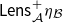 sans serif upper L sans serif e sans serif n sans serif s Subscript script upper A Superscript plus Baseline eta Subscript script upper B