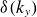 delta left parenthesis k Subscript y Baseline right parenthesis