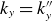 k Subscript y Baseline equals k double prime Subscript y