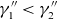 gamma double prime 1 less than gamma double prime 2