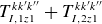 upper T Subscript upper I comma 1 z Baseline 1 Superscript k k prime k double prime Baseline plus upper T Subscript upper I comma 2 z Baseline 1 Superscript k k prime k double prime