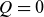 upper Q equals 0