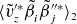 left angle bracket v overtilde Subscript z Superscript prime asterisk Baseline beta overtilde Subscript i Superscript Baseline beta overtilde Subscript j Superscript double prime asterisk Baseline right angle bracket Subscript 2