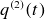 q Superscript left parenthesis 2 right parenthesis Baseline left parenthesis t right parenthesis
