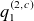 q 1 Superscript left parenthesis 2 comma c right parenthesis