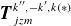 bold italic upper T Subscript j z m Superscript k double prime comma minus k Super Superscript prime Superscript comma k left parenthesis asterisk right parenthesis