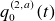 q 0 Superscript left parenthesis 2 comma a right parenthesis Baseline left parenthesis t right parenthesis