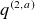 q Superscript left parenthesis 2 comma a right parenthesis