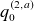 q 0 Superscript left parenthesis 2 comma a right parenthesis